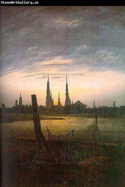 Caspar David Friedrich City at Moonrise